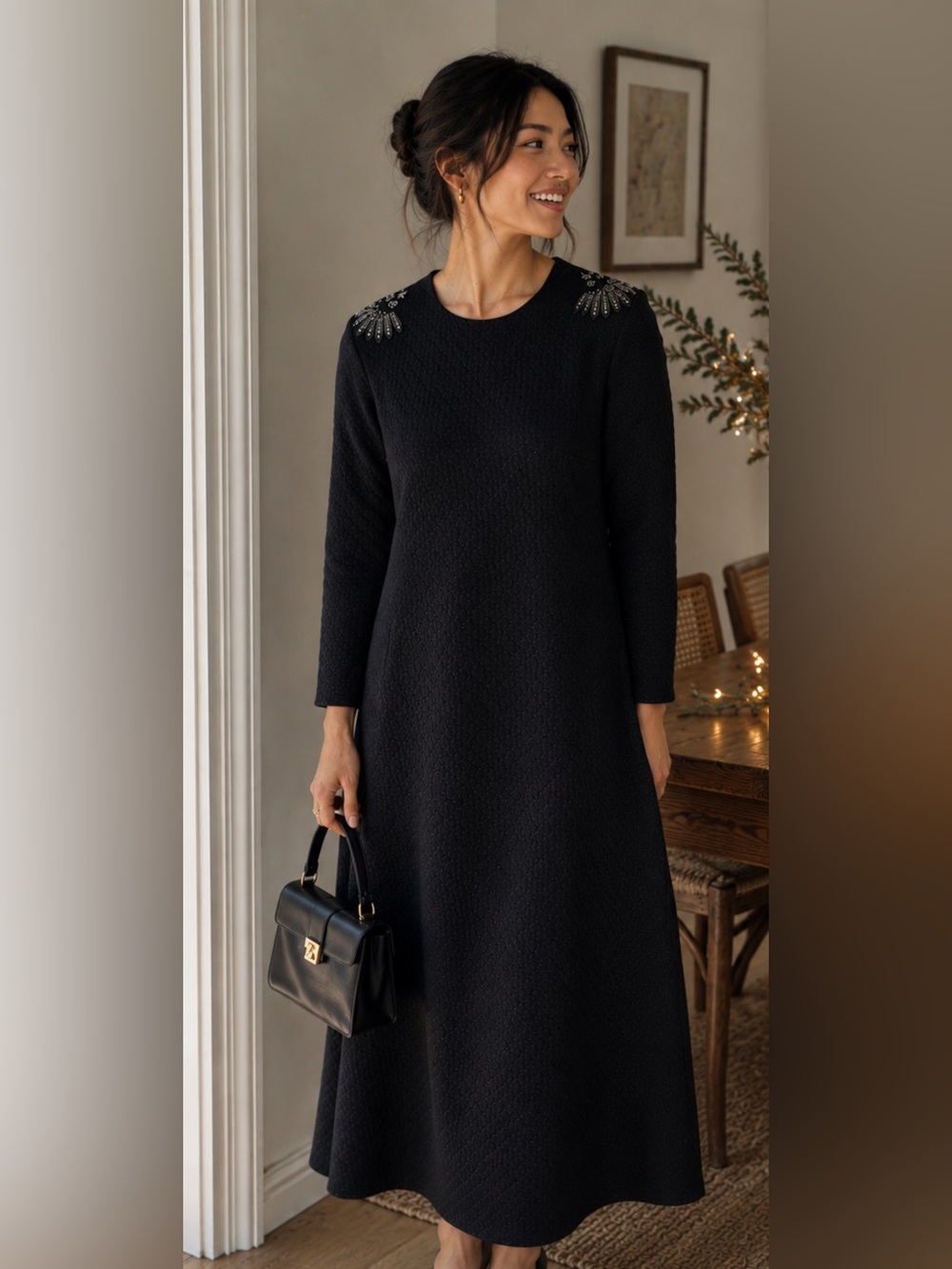 Tuckernuck *NEW* Harper Quilted Midi Holiday Dress